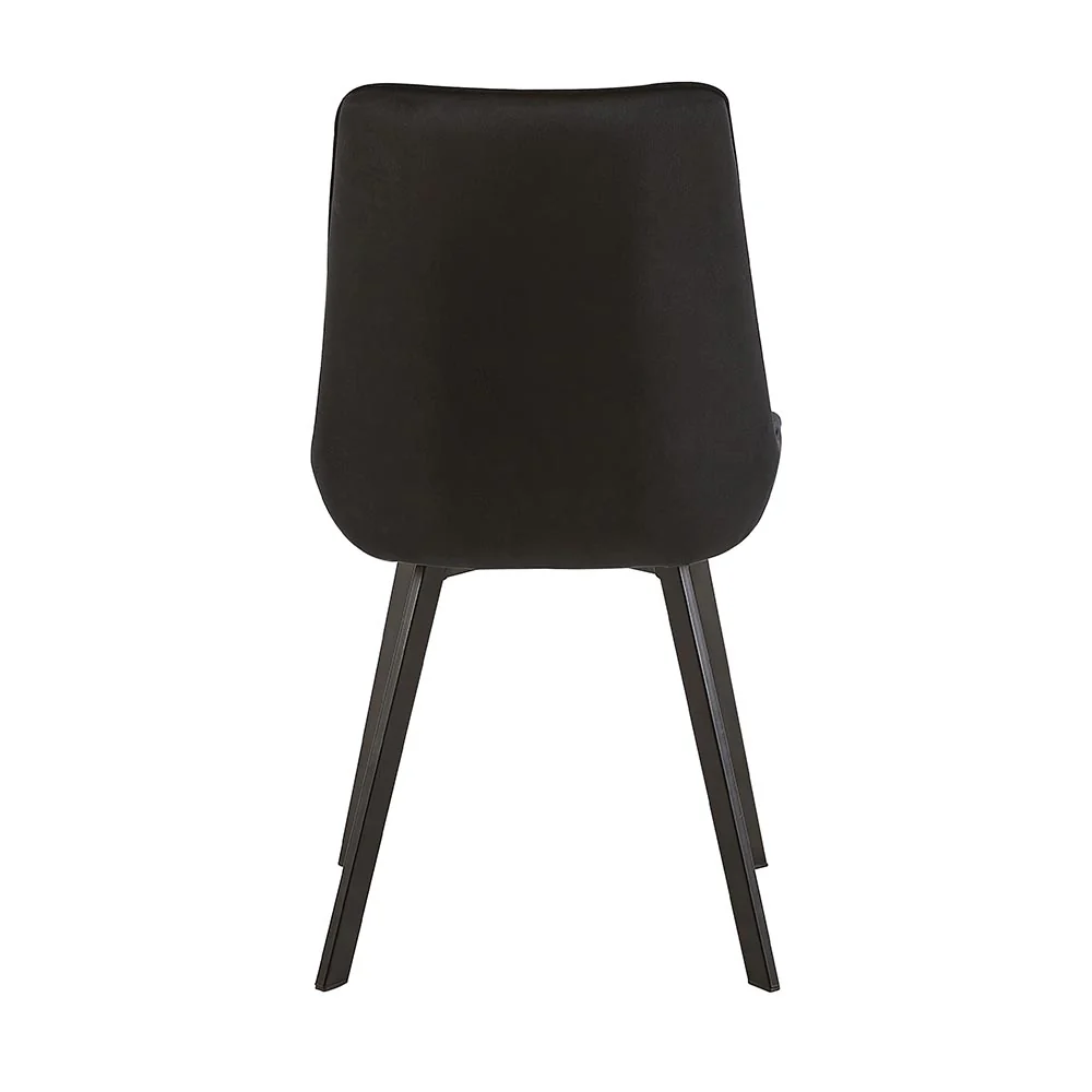 Eetkamerstoel Brøndby Zwart Fluweel met zwart onderstel - Image 5