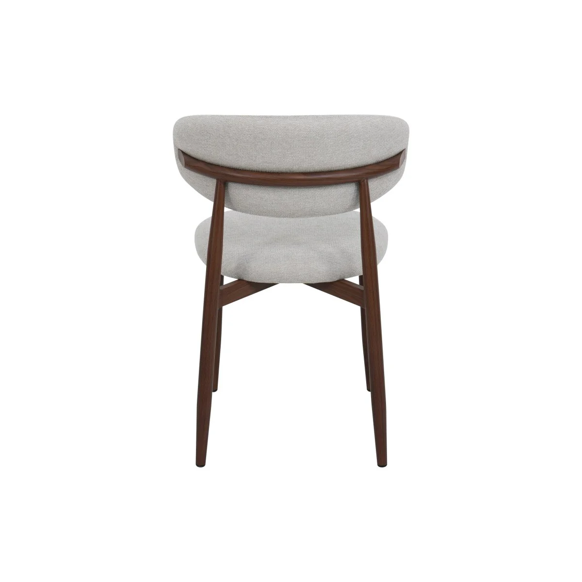 Eetkamerstoel Japandi Beige met walnoot onderstel - Image 6