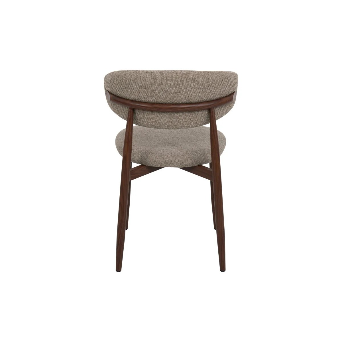 Eetkamerstoel Japandi Taupe met walnoot onderstel - Image 6