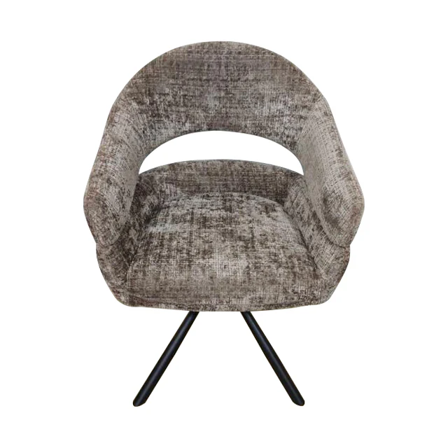 Eetkamerstoel Kalmar Taupe met zwart onderstel - Image 3