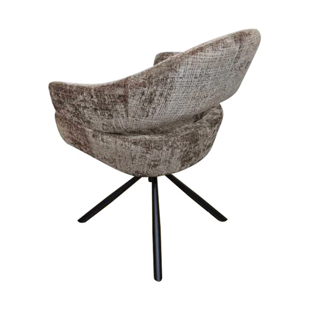 Eetkamerstoel Kalmar Taupe met zwart onderstel - Image 5