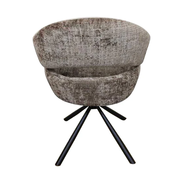 Eetkamerstoel Kalmar Taupe met zwart onderstel - Image 6