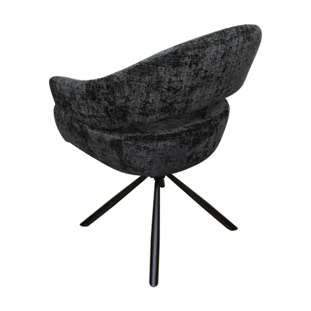 Eetkamerstoel Kalmar Zwart met zwart onderstel - Image 5