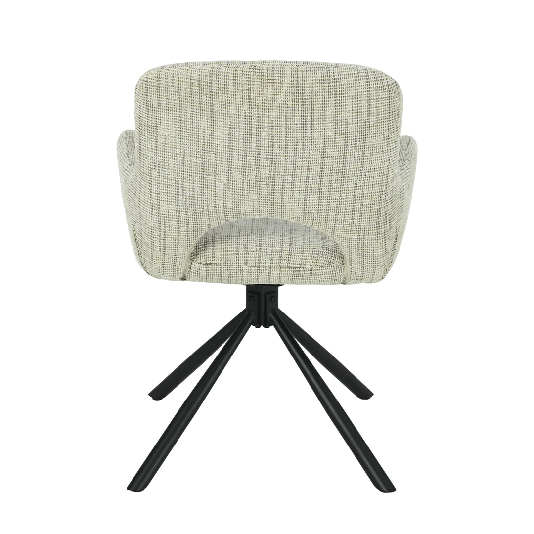 Eetkamerstoel Kemi Lichtgrijs met zwart onderstel - Image 5