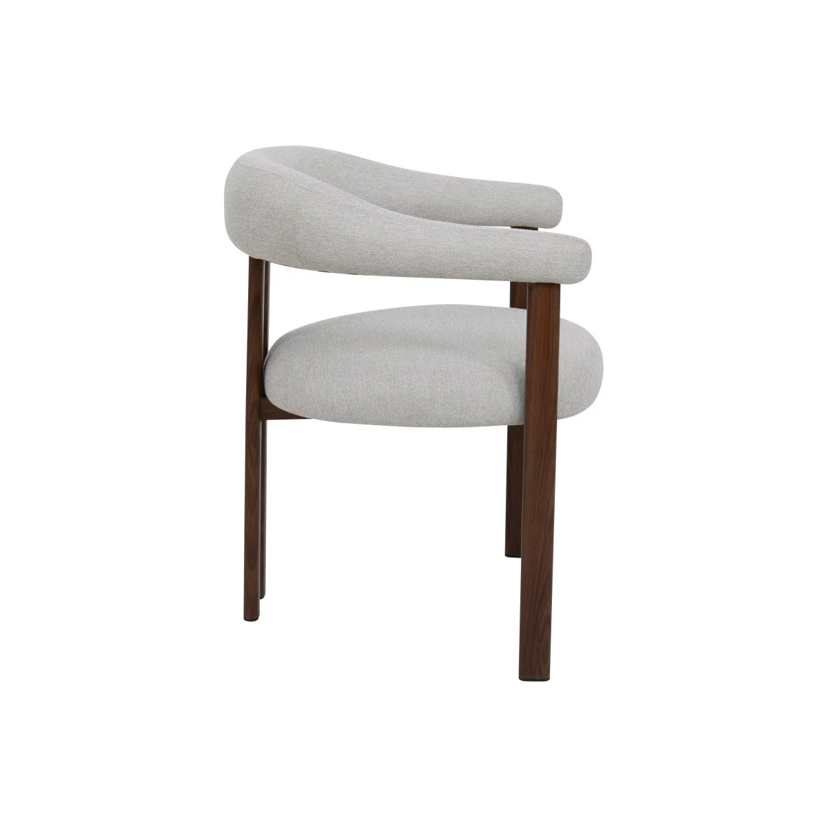 Eetkamerstoel Odense Beige met walnoot onderstel - Image 3