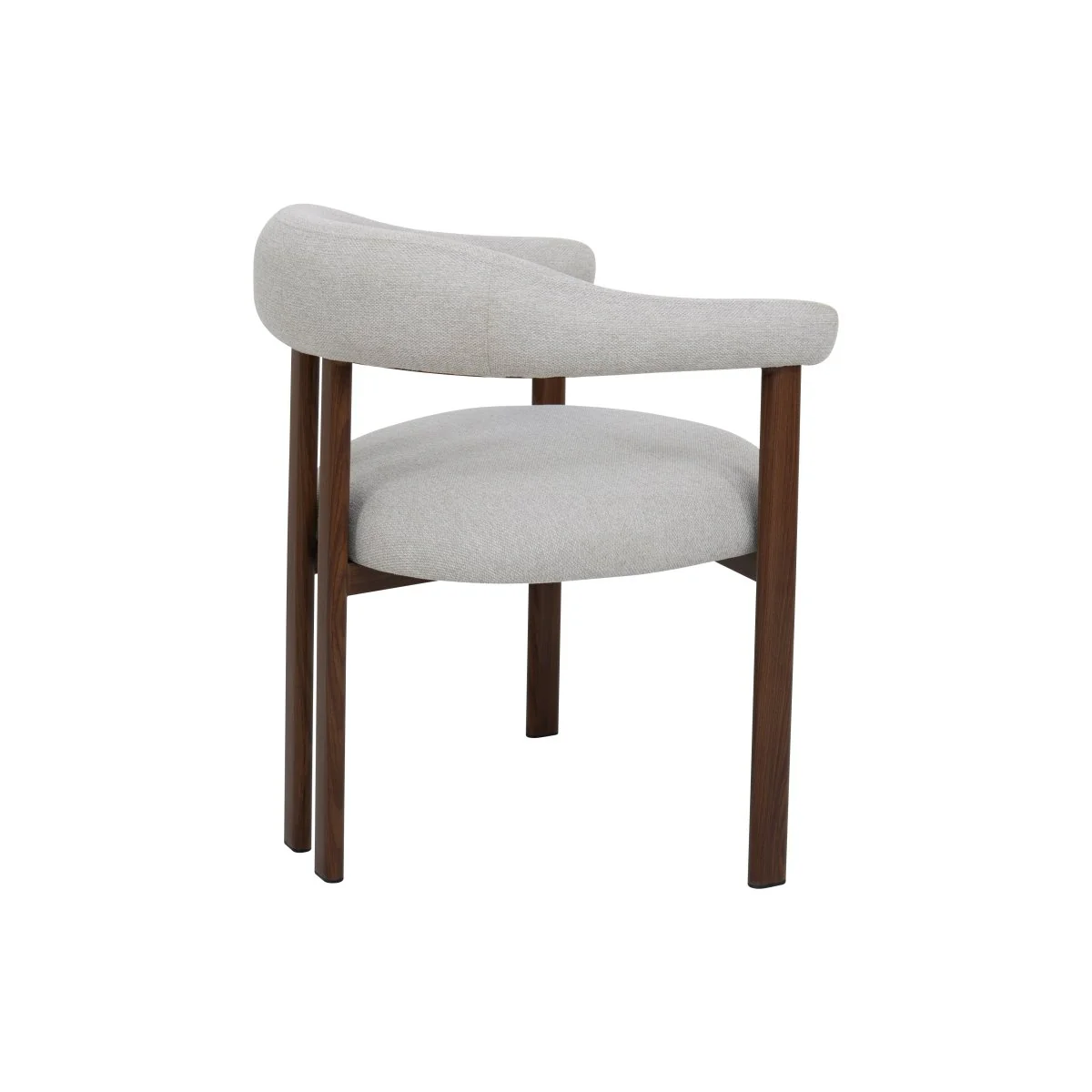 Eetkamerstoel Odense Beige met walnoot onderstel - Image 4