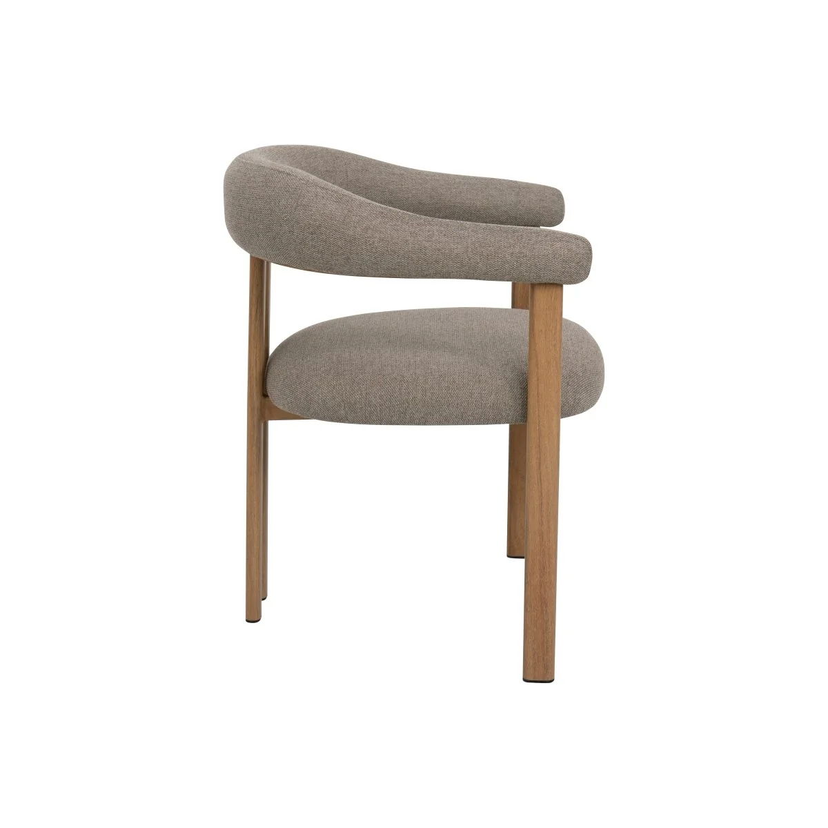 Eetkamerstoel Odense Taupe met eik onderstel - Image 3