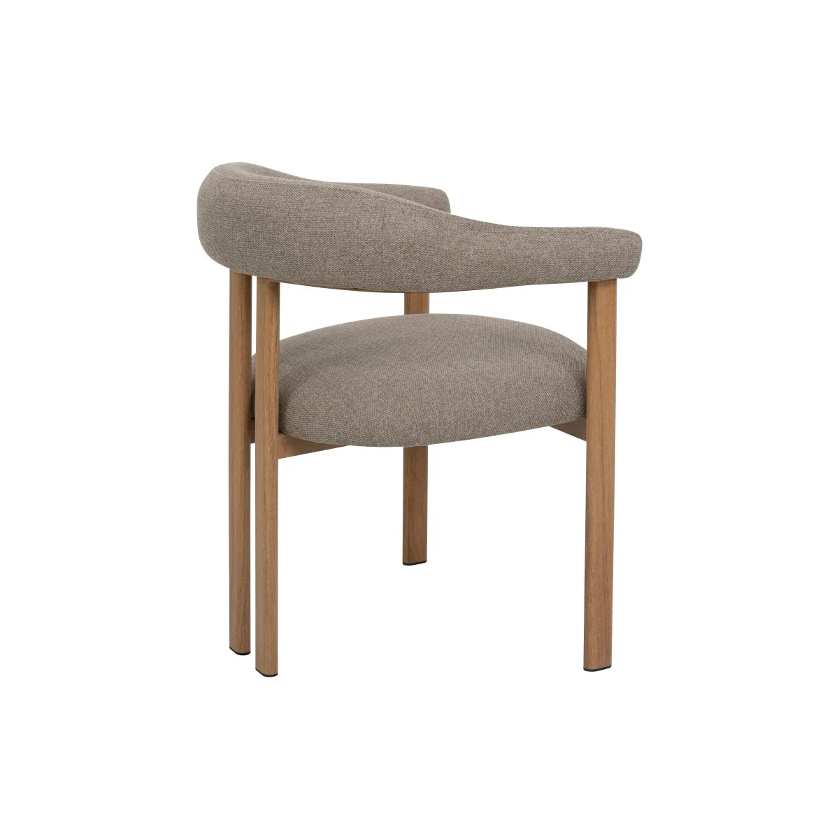 Eetkamerstoel Odense Taupe met eik onderstel - Image 4