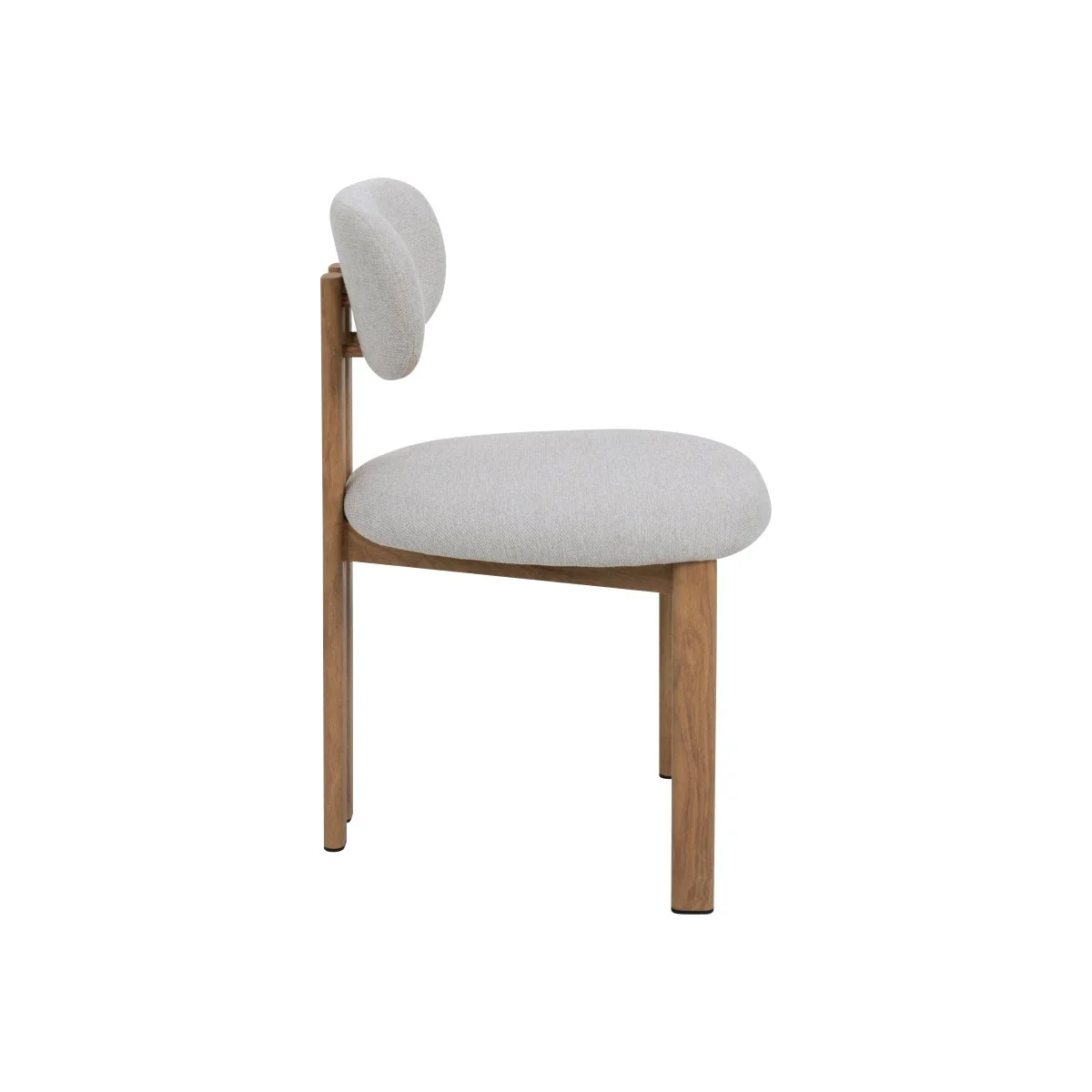 Eetkamerstoel Sabina Beige met eik onderstel - Image 3