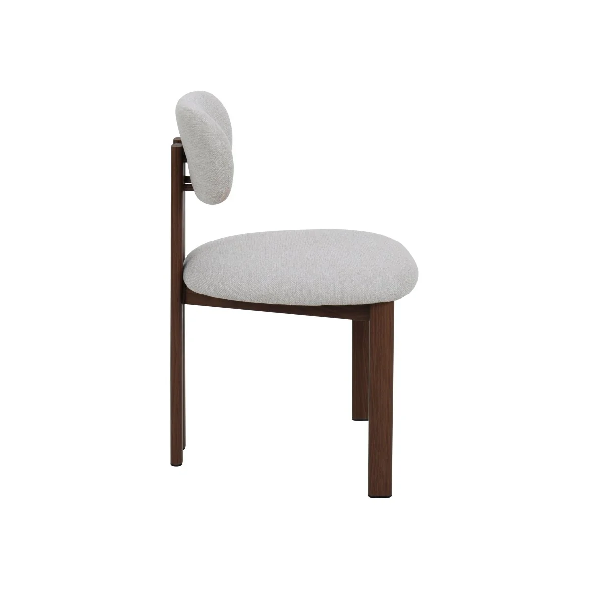 Eetkamerstoel Sabina Beige met walnoot onderstel - Image 3