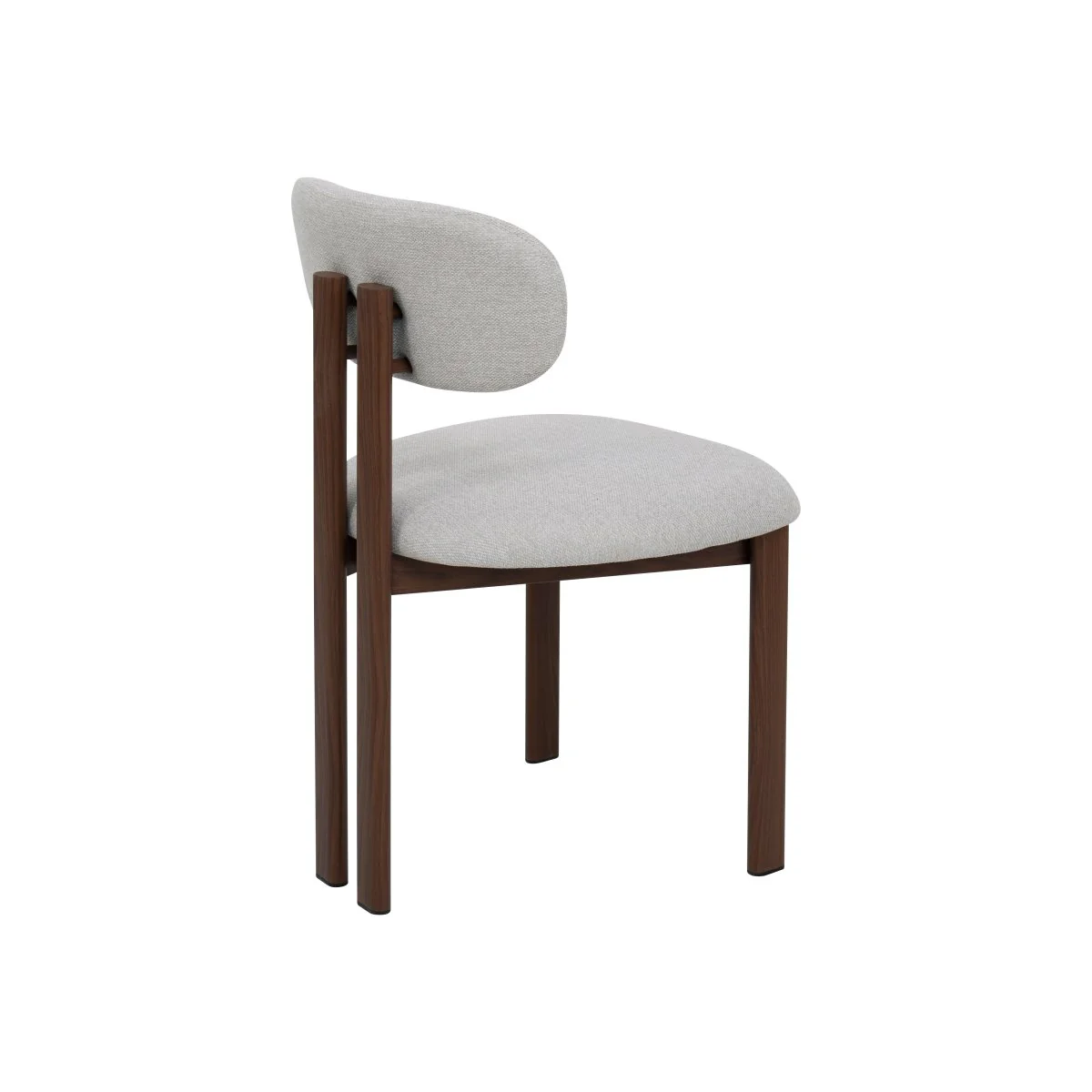 Eetkamerstoel Sabina Beige met walnoot onderstel - Image 4