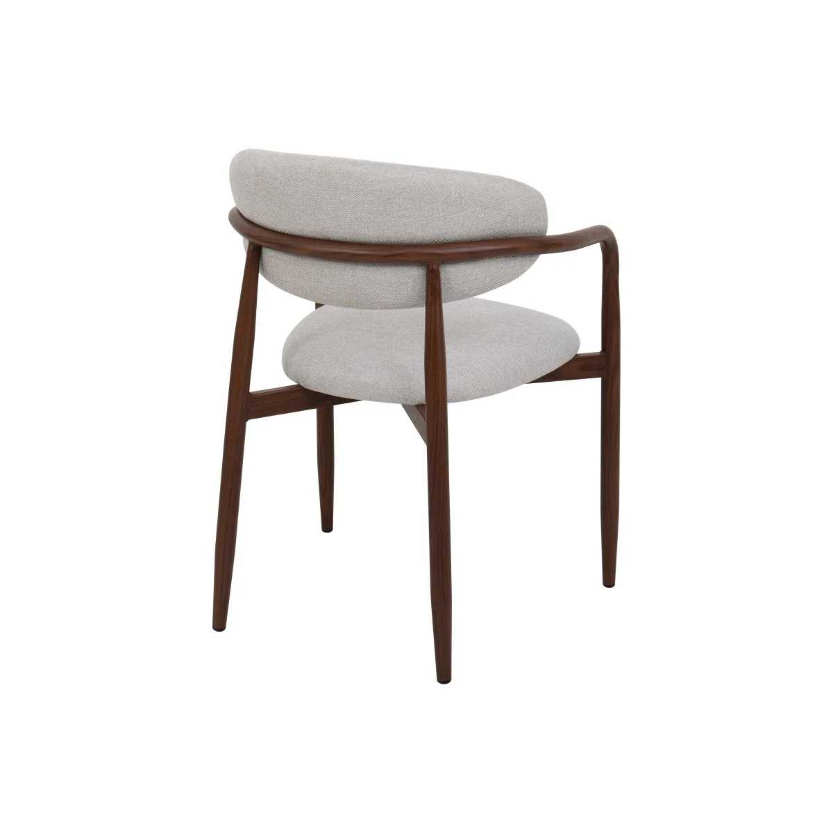 Eetkamerstoel Sude Beige met walnoot onderstel - Image 4