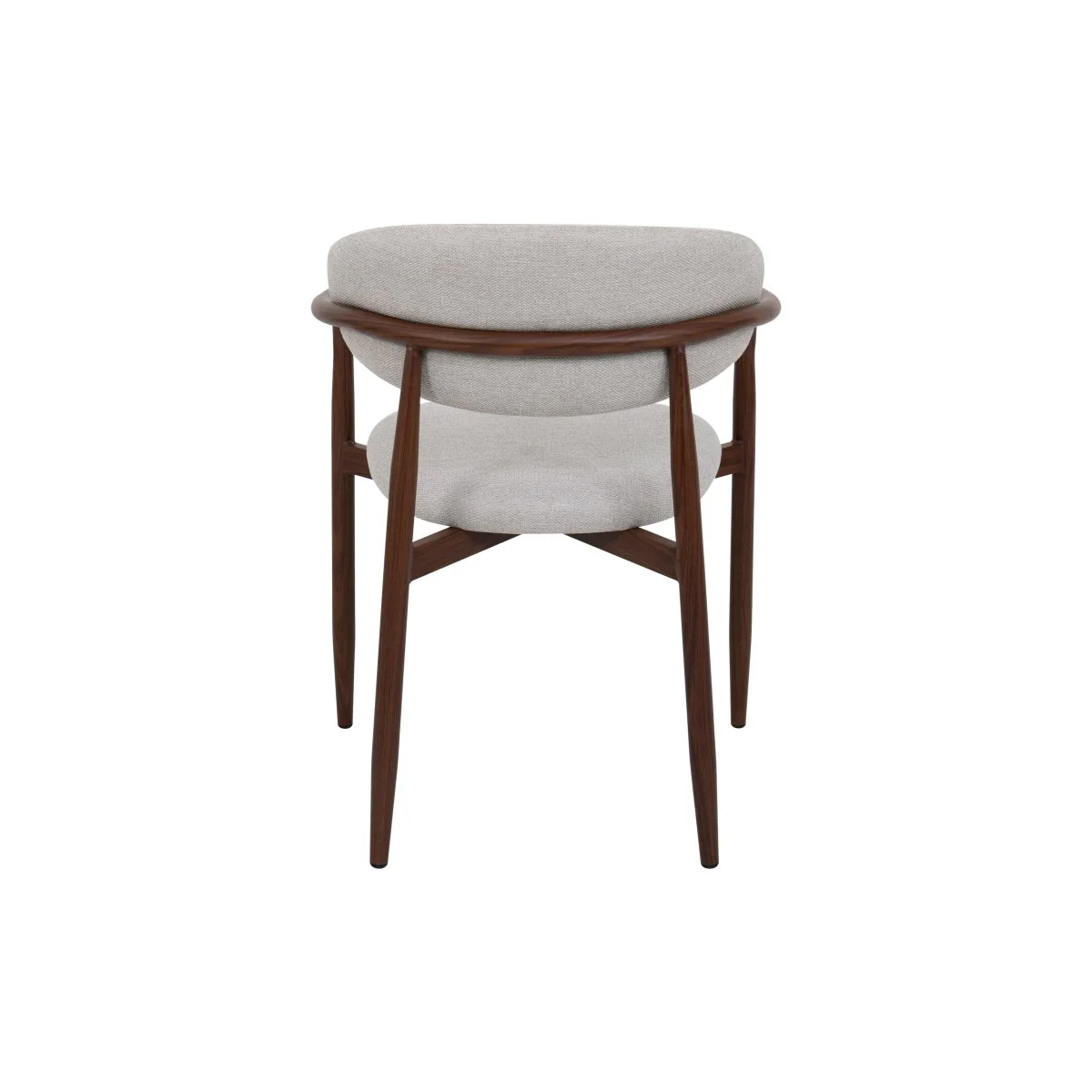 Eetkamerstoel Sude Beige met walnoot onderstel - Image 5