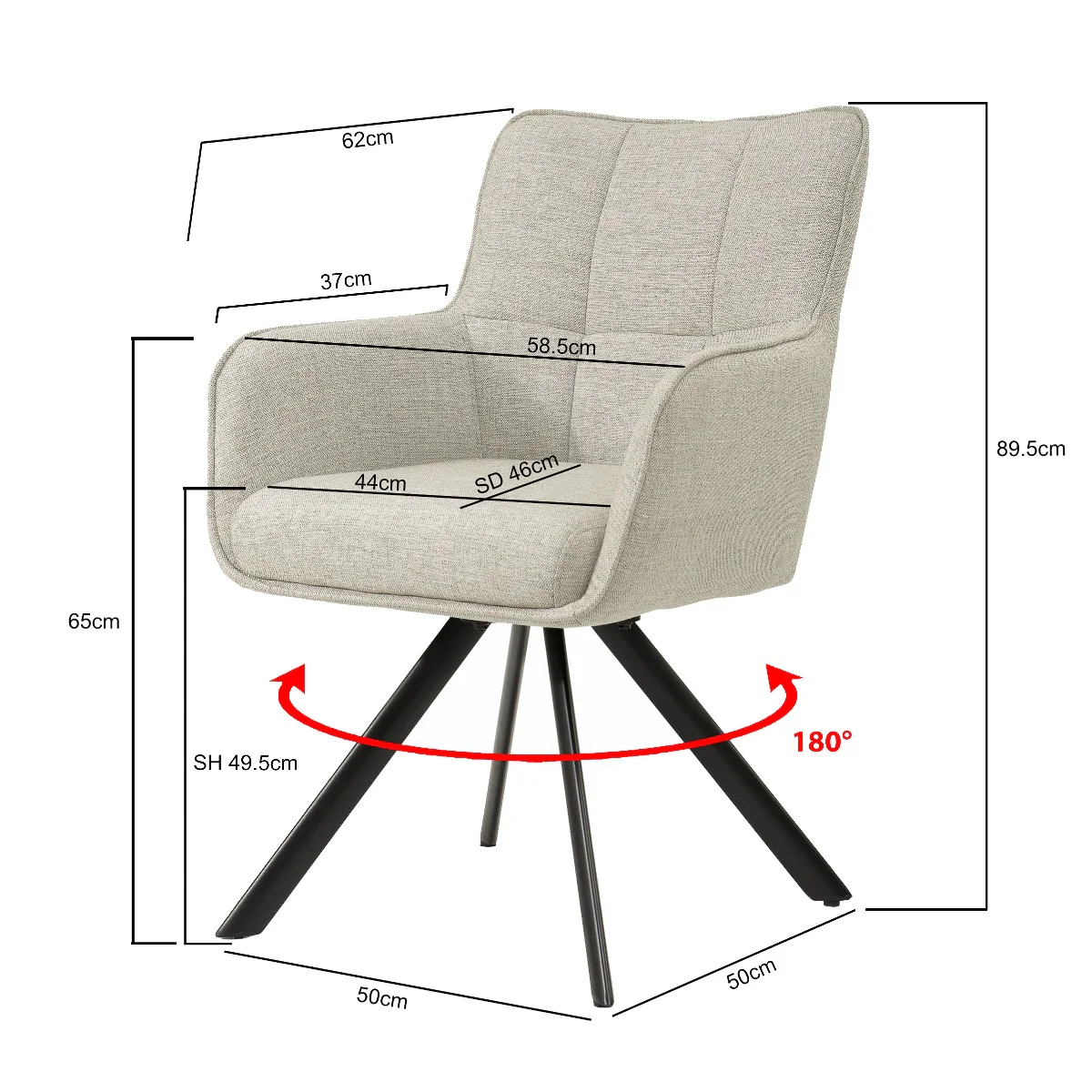 Eetkamerstoel Tori Sand - Image 6
