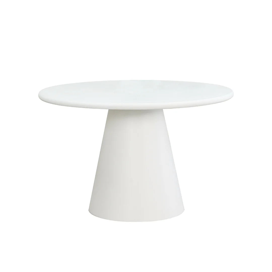 Eettafel Rond Maya Microcement 120 cm Wit - Image 4