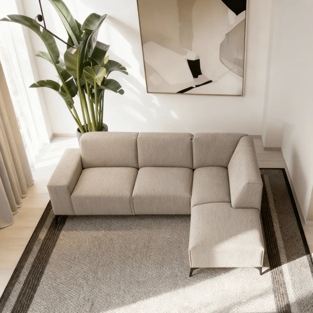 Hoekbank Brooklyn 4-zits Rechts Beige - Image 3