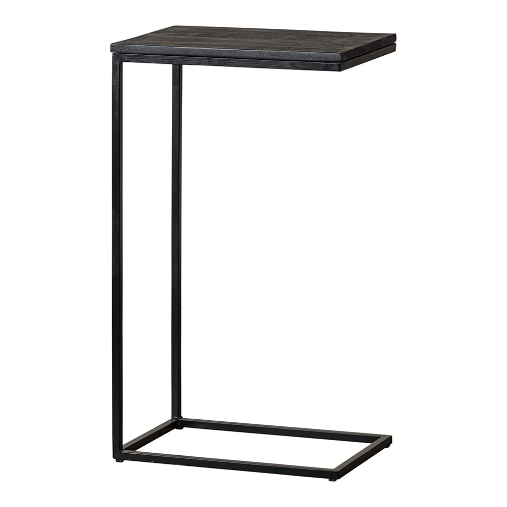 Mangohouten Bijzettafel Alys Zwart (set van 2) - Image 3