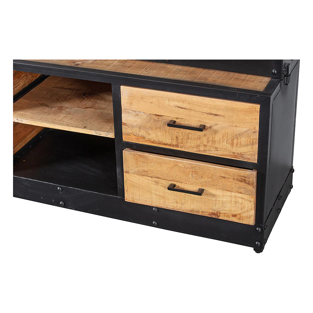 Mangohouten Boekenkast Marvin 160x225 cm - Image 4