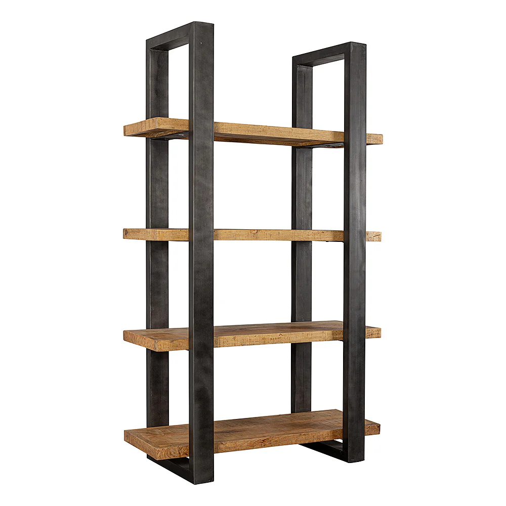 Mangohouten Boekenkast Turi 160 cm - Image 3