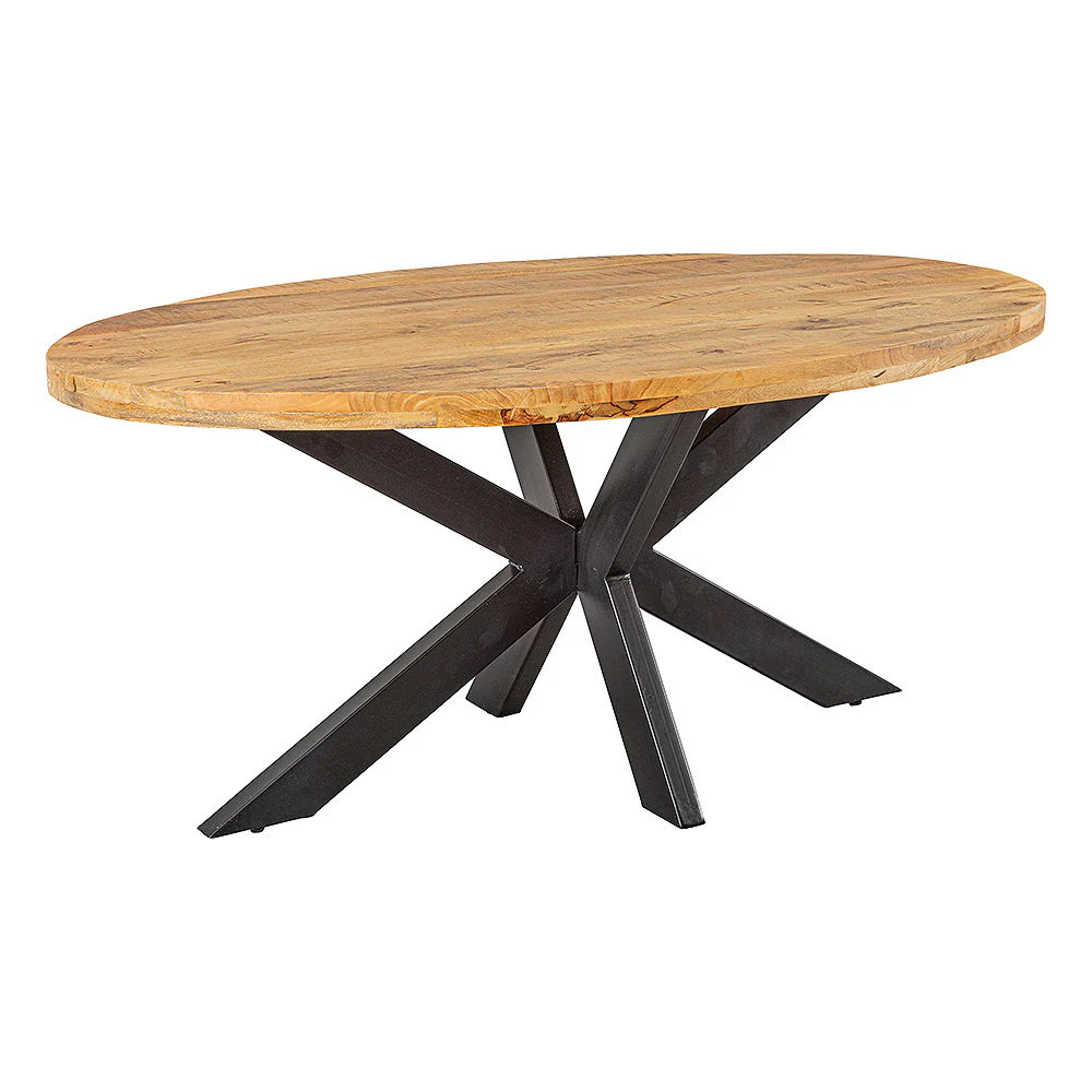 Mangohouten Eettafel Ovaal Oscar 180x100 cm (6cm) - Image 3