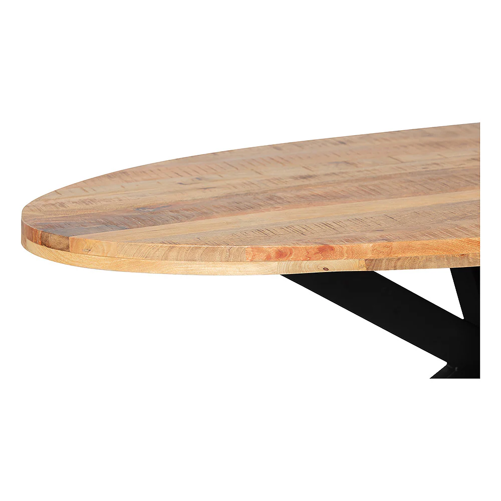 Mangohouten Eettafel Ovaal Oscar 260x120 cm (6cm) - Image 5