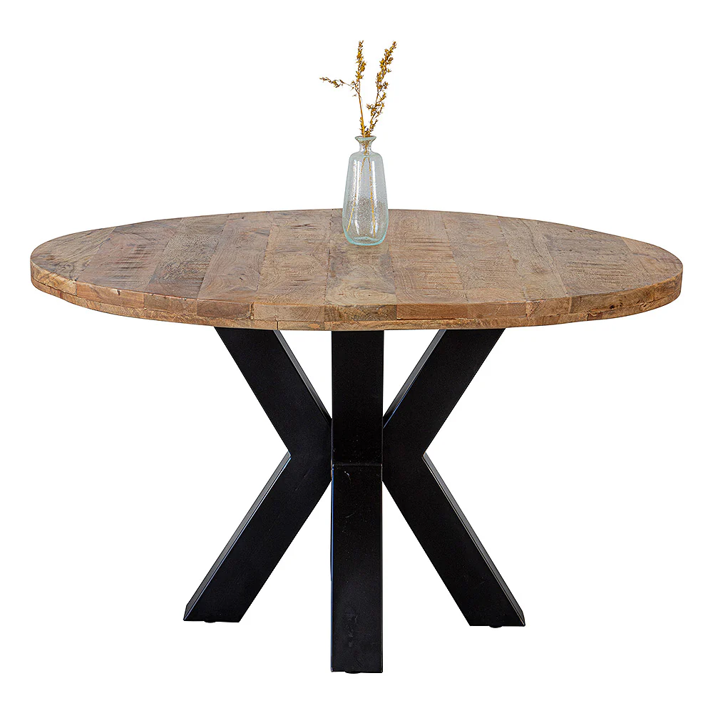 Mangohouten Eettafel Rond Tara 160 cm (5cm) - Image 3