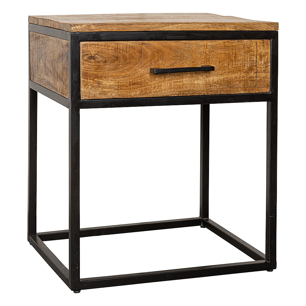 Mangohouten Nachtkastje Owen 50x60 cm - Image 3