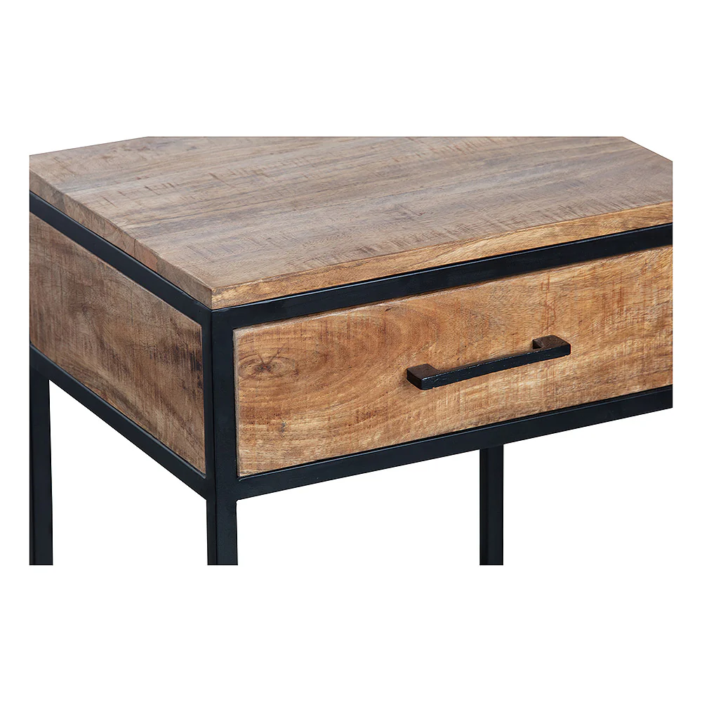 Mangohouten Nachtkastje Owen 50x60 cm - Image 4