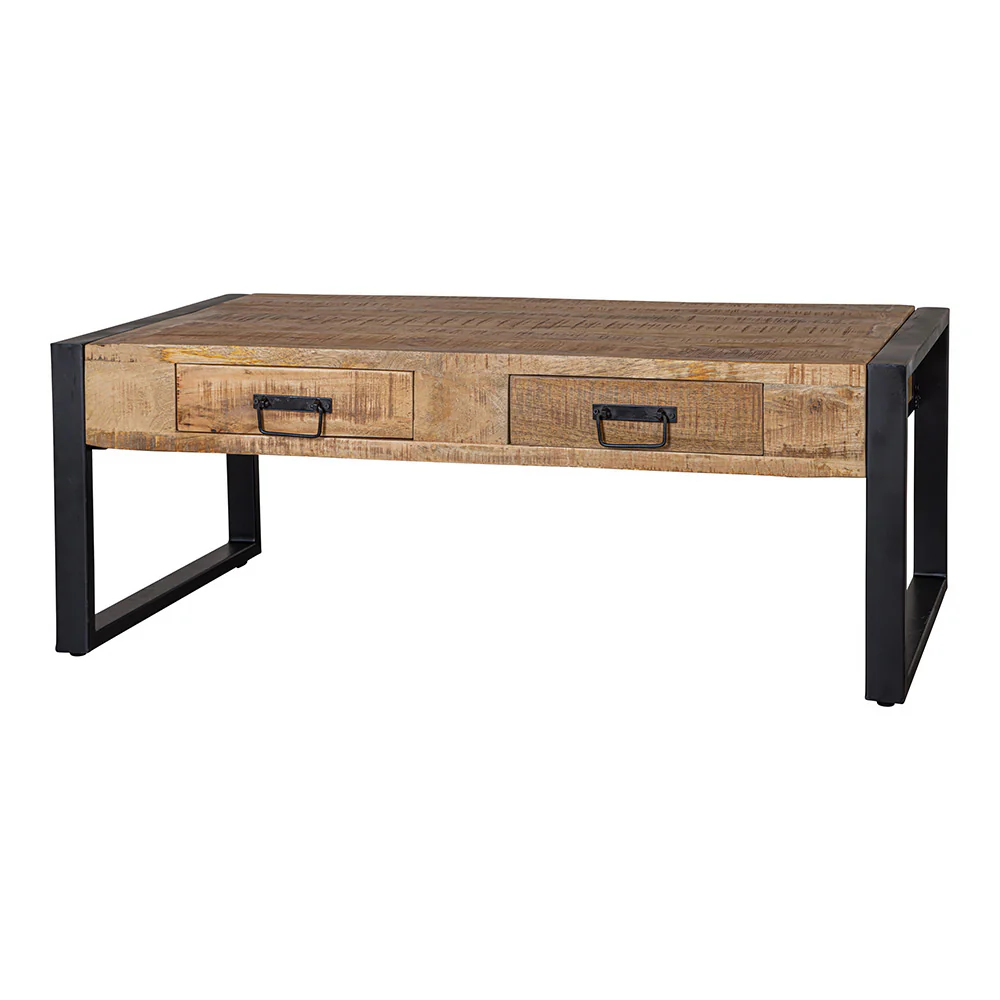 Mangohouten Salontafel Britt 2 lades 120 cm - Image 3