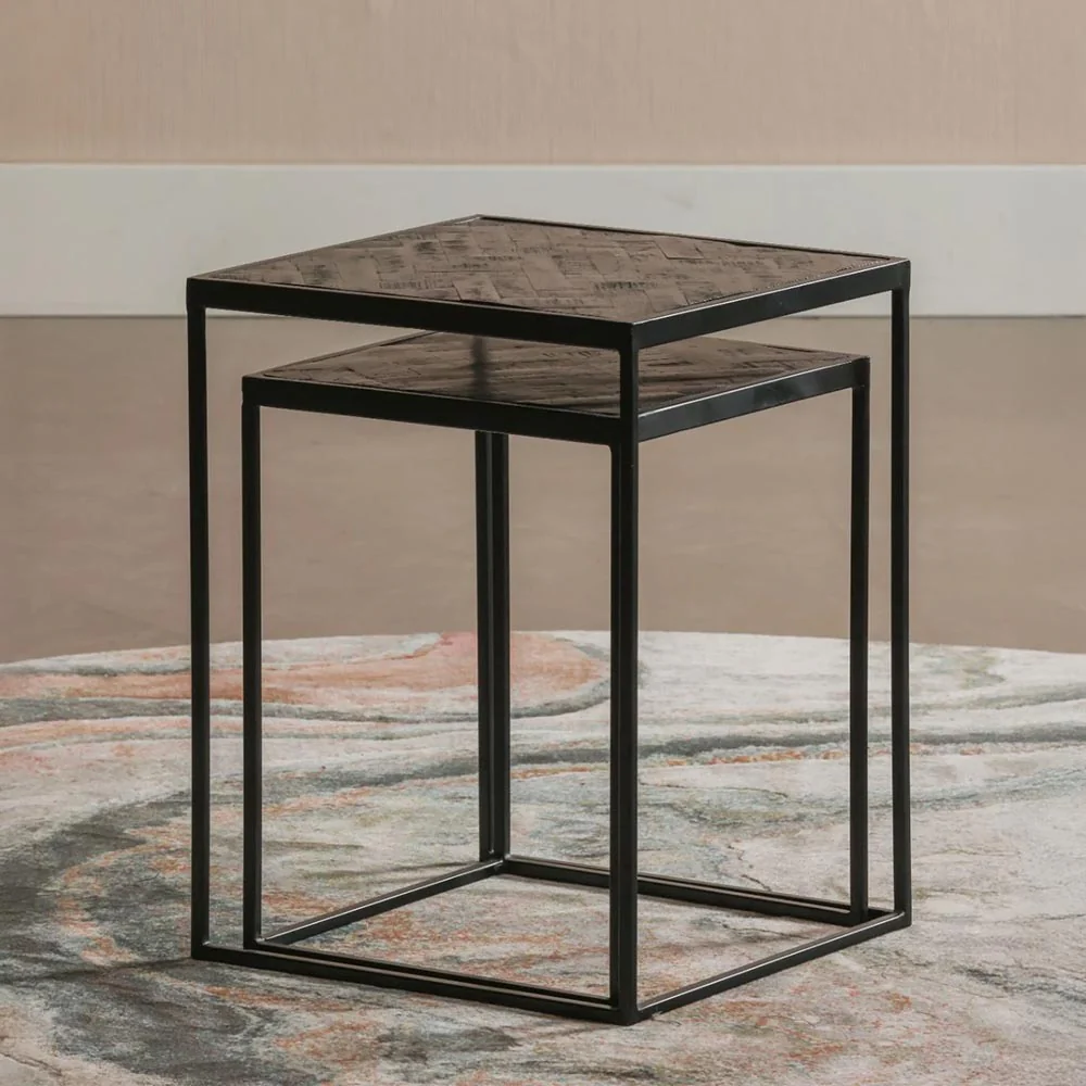 Mangohouten Salontafels Carlin set van 2 - Image 7