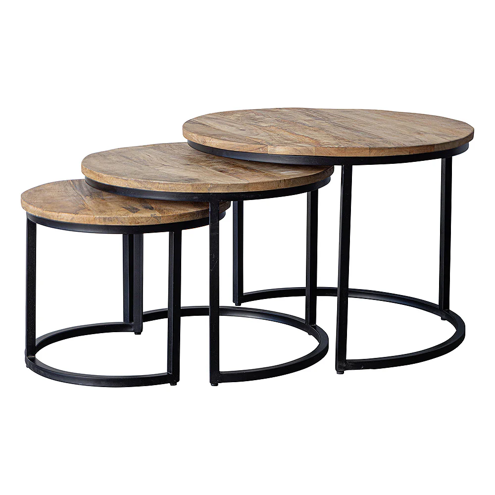 Mangohouten Salontafels Ula XL Set van 3 - Image 3