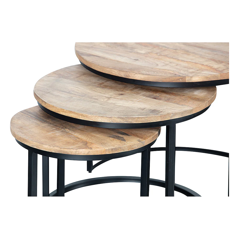 Mangohouten Salontafels Ula XL Set van 3 - Image 4