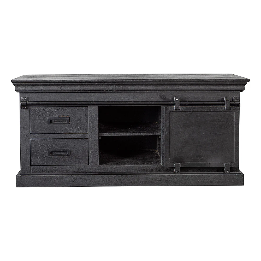 Mangohouten TV Meubel Milan 120 cm Zwart - Image 3