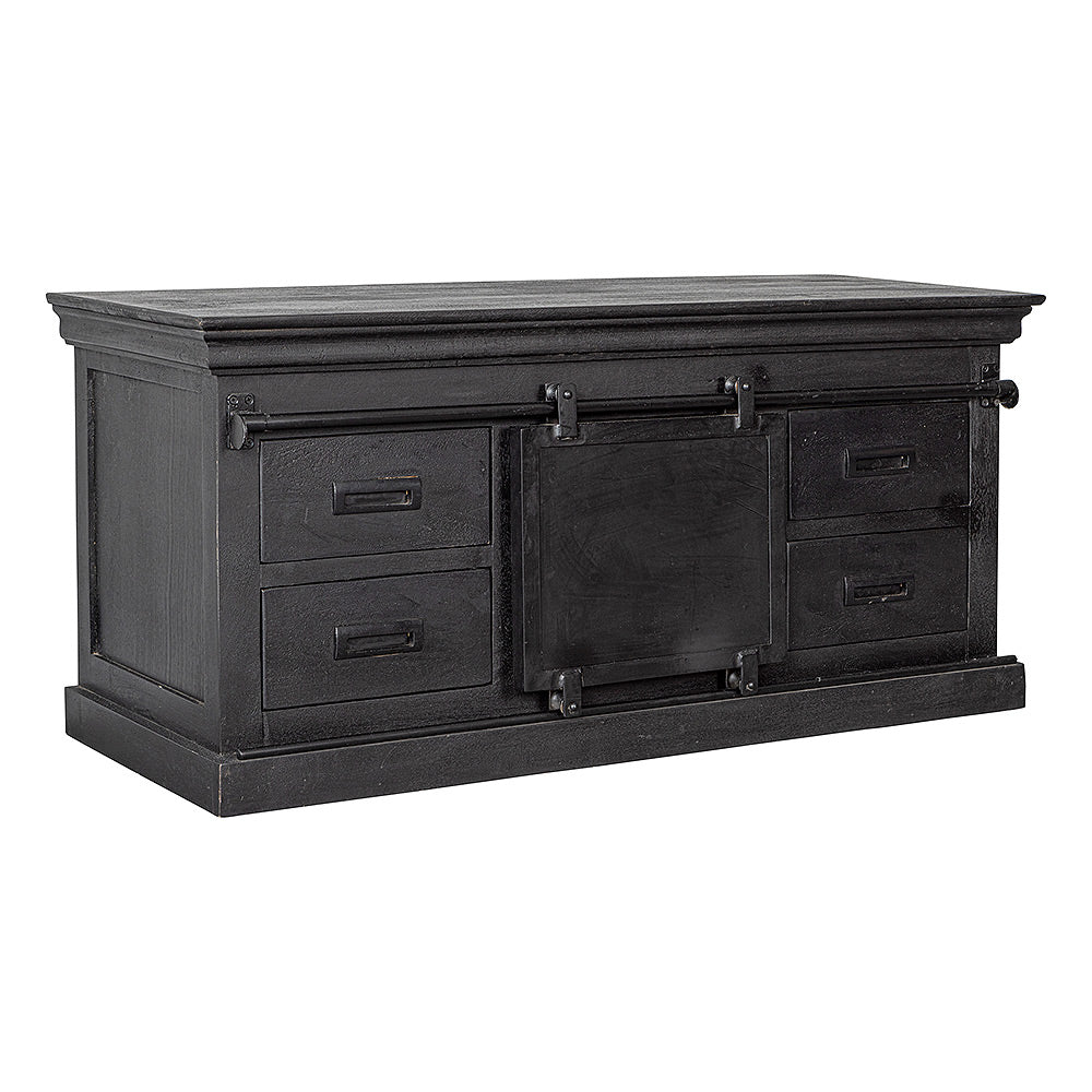 Mangohouten TV Meubel Milan 120 cm Zwart - Image 4