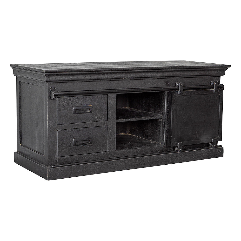 Mangohouten TV Meubel Milan 120 cm Zwart - Image 5