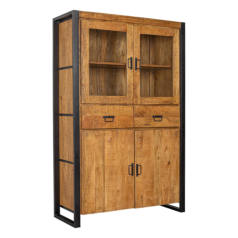 Mangohouten Vitrinekast Britt 115 cm - Image 3