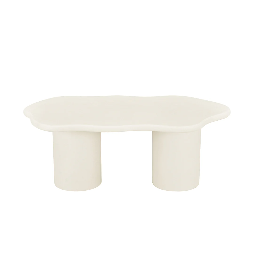 Salontafel Organisch Maya Microcement Cilinderpoot 120 cm Beige - Image 5